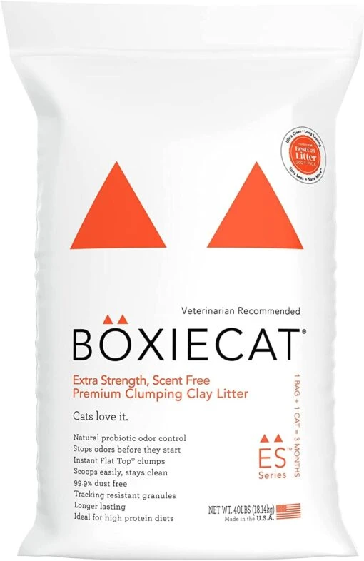 Boxiecat Extra Strength Clay Cat Litter - 40 Lbs -Weruva Shop boxiecat extra strength clay cat litter 40 lbs 631285