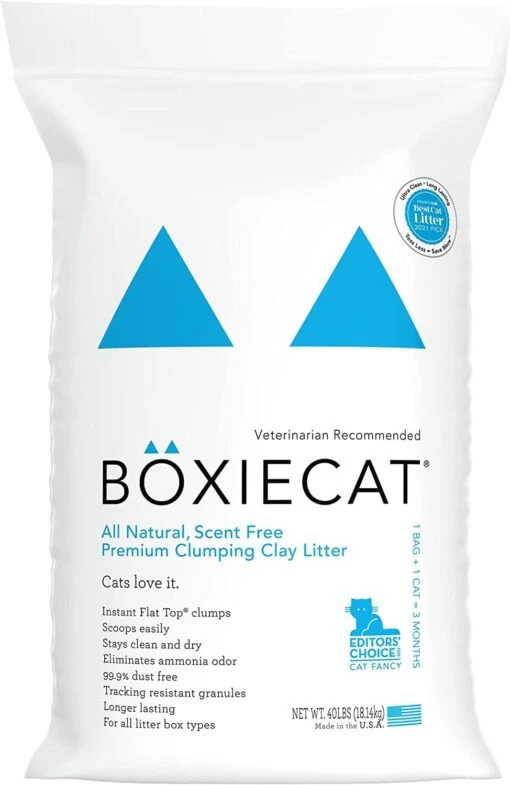 Boxiecat Scent-Free Clay Cat Litter - 40 Lbs -Weruva Shop boxiecat scent free clay cat litter 40 lbs 663138