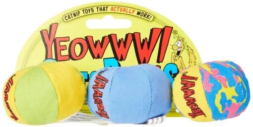 Ducky World Yeowww!® My Cats Balls Catnip Toys Assorted Color 2 Inch -Weruva Shop ducky world yeowwwr my cats balls catnip toys assorted color 2 inch 649294