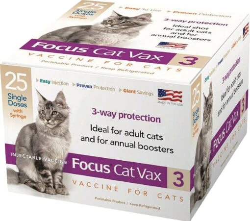 Durvet Focus Cat Vax 3 Vaccine With Syringe Cat Vaccines - 1 Dose -Weruva Shop durvet focus cat vax 3 vaccine with syringe cat vaccines 1 dose 940104