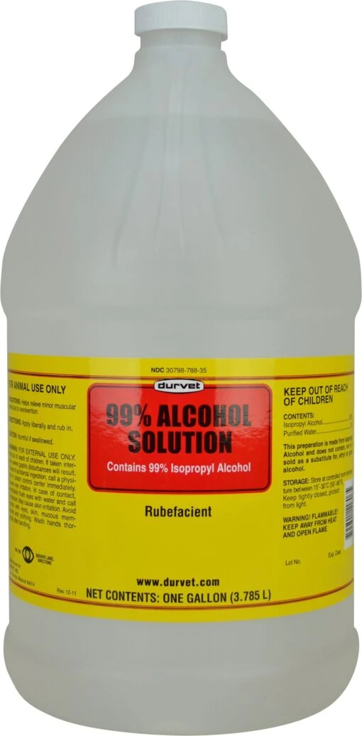 Durvet Isopropyl Alcohol 99% Solution Veterinary Supplies Clean Sanitize & Misc - 1 Gal - 4 Pack -Weruva Shop durvet isopropyl alcohol 99 solution veterinary supplies clean sanitize misc 1 gal 4 pack 456159 scaled