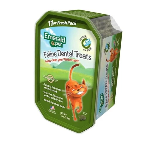 Emerald Pet Catnip Dental Cat Treats - 11 Oz Tub -Weruva Shop emerald pet catnip dental cat treats 11 oz tub 792879