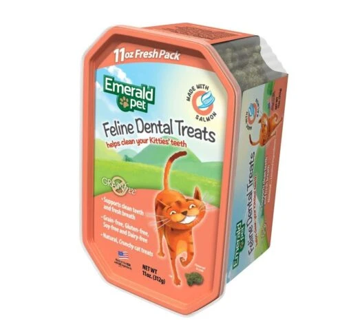 Emerald Pet Salmon Dental Cat Treats - 11 Oz Tub -Weruva Shop emerald pet salmon dental cat treats 11 oz tub 701179