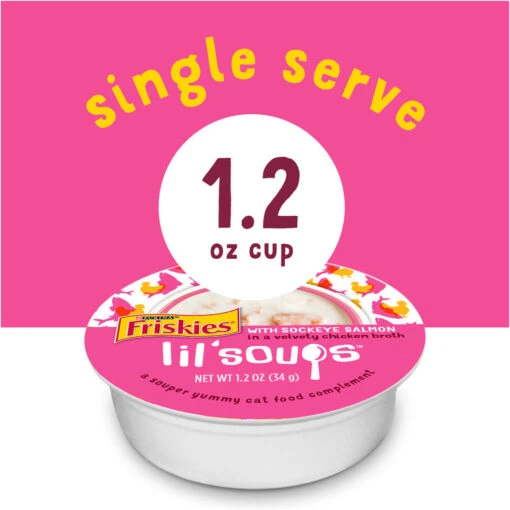 Friskies Natural Grain-Free Lil' Soups With Sockeye Salmon In Chicken Broth Cat Food Compliment -Weruva Shop friskies natural grain free lil soups with sockeye salmon in chicken broth cat food compliment 305840