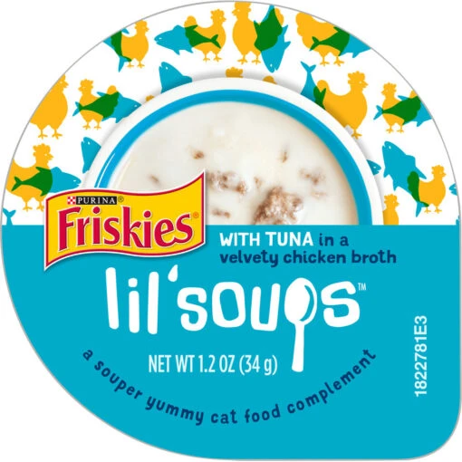 Friskies Natural Grain-Free Lil' Soups With Tuna In Chicken Broth Cat Food Compliment -Weruva Shop friskies natural grain free lil soups with tuna in chicken broth cat food compliment 921002