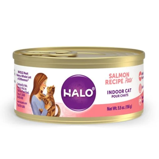 Halo Grain Free Indoor Cat Salmon Pate Canned Cat Food -Weruva Shop halo grain free indoor cat salmon pate canned cat food 797407