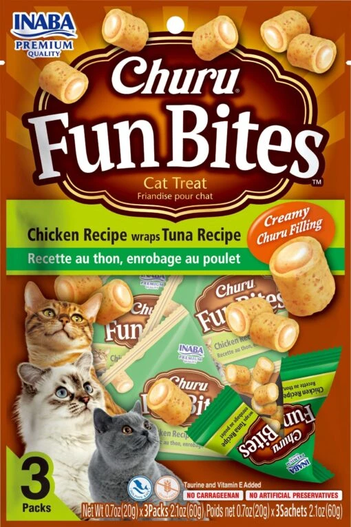 Inaba Churu Fun Bites Cat Treats - Tuna - 2.01 Oz - 6 Pack -Weruva Shop inaba churu fun bites cat treats tuna 201 oz 6 pack 664234