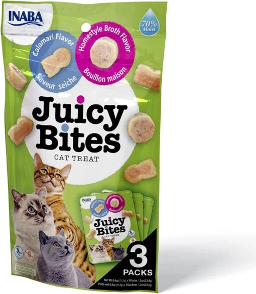 Inaba Juicy Bites Cat Treats - Calamari - .4 Oz - 3 Pack - 6 Pack -Weruva Shop inaba juicy bites cat treats calamari 4 oz 3 pack 6 pack 963843