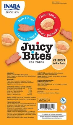 Inaba Juicy Bites Cat Treats - Fish And Clam - .4 Oz - 3 Pack - 6 Pack -Weruva Shop inaba juicy bites cat treats fish and clam 4 oz 3 pack 6 pack 316898