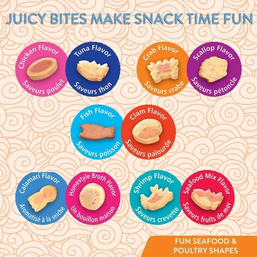 Inaba Juicy Bites Cat Treats - Fish And Clam - .4 Oz - 3 Pack - 6 Pack -Weruva Shop inaba juicy bites cat treats fish and clam 4 oz 3 pack 6 pack 443200