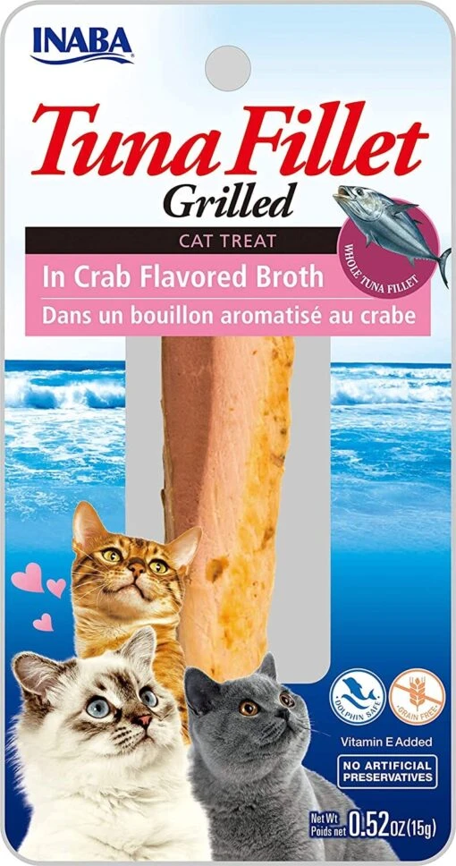 Inaba Tuna Fillet Grilled With Flavored Broth Cat Treats - Crab - .52 Oz - 6 Pack -Weruva Shop inaba tuna fillet grilled with flavored broth cat treats crab 52 oz 6 pack 441532