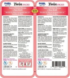 Inaba Twin Packs In Flavored Broth Cat Treats - Tuna And Chicken - 1.4 Oz - 2 Pack - 6 Pack -Weruva Shop inaba twin packs in flavored broth cat treats tuna and chicken 14 oz 2 pack 6 pack 412234