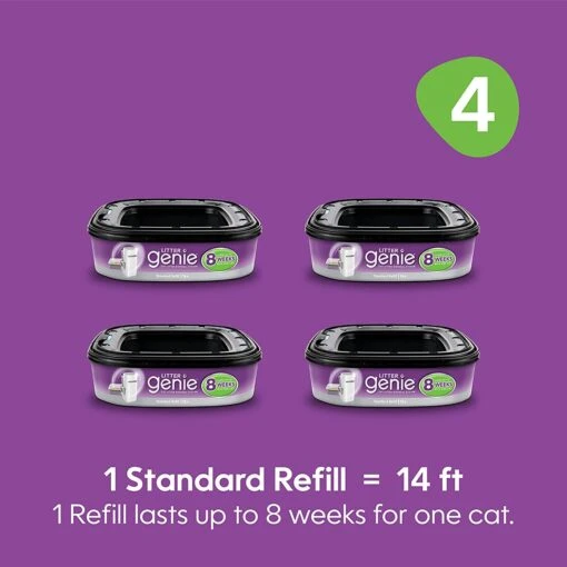 Litter Genie Litter Genie Plus Refill Cat Litter Disposal System - Black - 4 Pack -Weruva Shop litter genie litter genie plus refill cat litter disposal system black 4 pack 125024