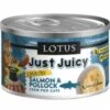 Lotus Just Juicy Stew Salmon Pollock Canned Cat Food - 2.5 Oz - Case Of 24 -Weruva Shop lotus just juicy stew salmon pollock canned cat food 25 oz case of 24 376183