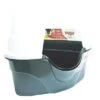 Nature's Miracle Advanced Hooded Corner Cat Litter Box - Black/White - 26 X 23 X 20 In -Weruva Shop natures miracle advanced hooded corner cat litter box blackwhite 26 x 23 x 20 in 777622