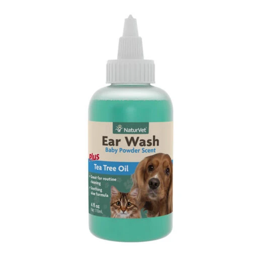 Naturvet Dog And Cat Ear Wash With Tea Tree Oil (Aloe & Baby Powder) - 4 Oz Bottle -Weruva Shop naturvet dog and cat ear wash with tea tree oil aloe baby powder 4 oz bottle 456261