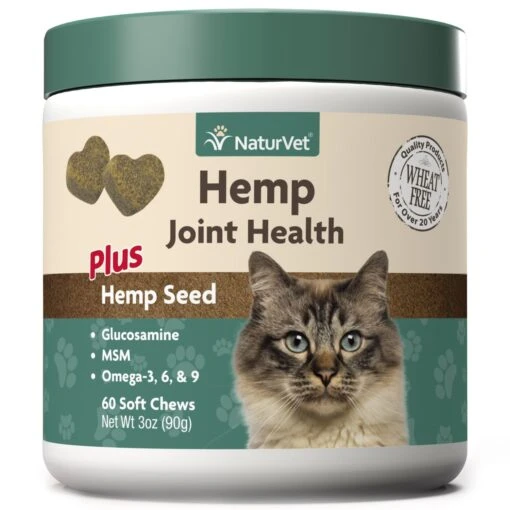 Naturvet Hemp Joint Health Plus Hemp Seed Soft Chews Cat Chewy Supplements - 60 Ct -Weruva Shop naturvet hemp joint health plus hemp seed soft chews cat chewy supplements 60 ct 796430