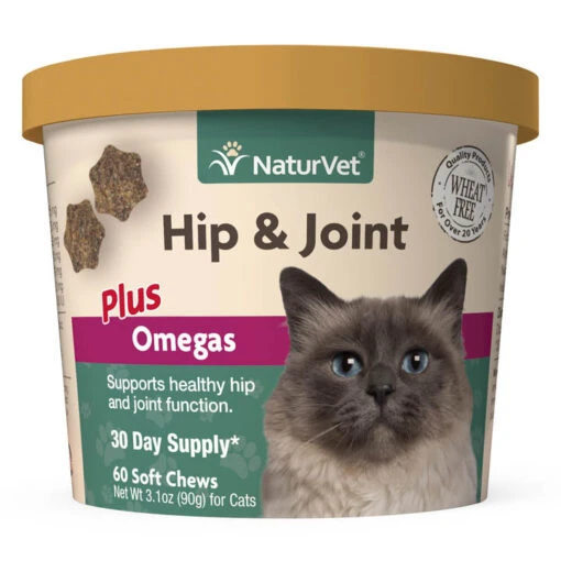 Naturvet Hip & Joint Plus Omegas Soft Chew Cat Chewy Supplements - 60 Ct Cup -Weruva Shop naturvet hip joint plus omegas soft chew cat chewy supplements 60 ct cup 515783