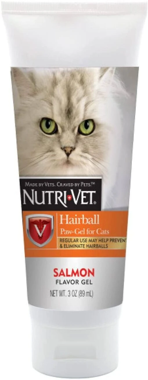 Nutri-Vet Cat Hairball Relief Paw-Gel Salmon Flavor - 3 Oz Tube -Weruva Shop nutri vet cat hairball relief paw gel salmon flavor 3 oz tube 745211