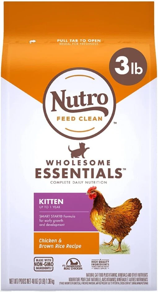 Nutro Kitten Chicken & Rice Dry Cat Food - 3 Lb Bag -Weruva Shop nutro kitten chicken rice dry cat food 3 lb bag 222491