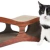 Pet Life ® 'Cat-Eyed' Contoured Designer Premium Quality Kitty Cat Scratcher Lounger With Catnip -Weruva Shop pet life r cat eyed contoured designer premium quality kitty cat scratcher lounger with catnip 535919