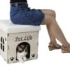 Pet Life ® 'Kitty Kallapse' Collapsible Folding Kitty Cat House Tree Bed Ottoman Bench Furniture -Weruva Shop pet life r kitty kallapse collapsible folding kitty cat house tree bed ottoman bench furniture 147974