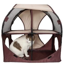 Pet Life ® 'Kitty-Play' Collapsible Travel Interactive Kitty Cat Tree Maze House Lounger Tunnel Lounge -Weruva Shop pet life r kitty play collapsible travel interactive kitty cat tree maze house lounger tunnel lounge 289549