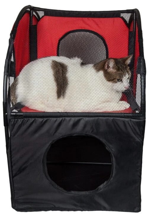 Pet Life ® 'Kitty-Play' Collapsible Travel Interactive Kitty Cat Tree Maze House Lounger Tunnel Lounge -Weruva Shop pet life r kitty play collapsible travel interactive kitty cat tree maze house lounger tunnel lounge 408313