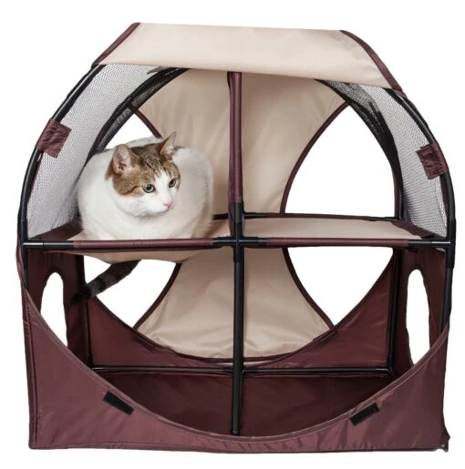 Pet Life ® 'Kitty-Play' Collapsible Travel Interactive Kitty Cat Tree Maze House Lounger Tunnel Lounge -Weruva Shop pet life r kitty play collapsible travel interactive kitty cat tree maze house lounger tunnel lounge 519605