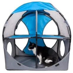 Pet Life ® 'Kitty-Play' Collapsible Travel Interactive Kitty Cat Tree Maze House Lounger Tunnel Lounge -Weruva Shop pet life r kitty play collapsible travel interactive kitty cat tree maze house lounger tunnel lounge 925897