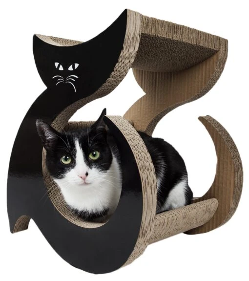 Pet Life ® 'Purresque' Modern Fashion Designer Premium Quality Kitty Cat Scratcher Lounger Lounge With Catnip -Weruva Shop pet life r purresque modern fashion designer premium quality kitty cat scratcher lounger lounge with catnip 730155