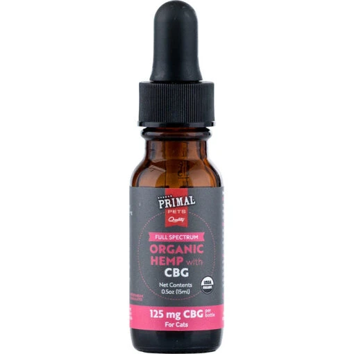 Primal Cat Full Spectrum CBG OIL - 12 MG - .5 Oz -Weruva Shop primal cat full spectrum cbg oil 12 mg 5 oz 493824