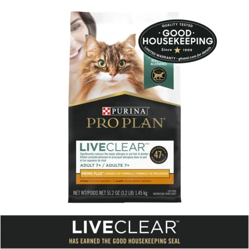 Purina Pro Plan LIVECLEAR Senior Adult Prime Plus Longer Life Formula Cat Food -Weruva Shop purina pro plan liveclear senior adult prime plus longer life formula cat food 565516