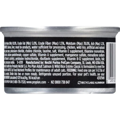 Purina Pro Plan Pate Salmon & Wild Rice Entree Wet Cat Food -Weruva Shop purina pro plan pate salmon wild rice entree wet cat food 134722