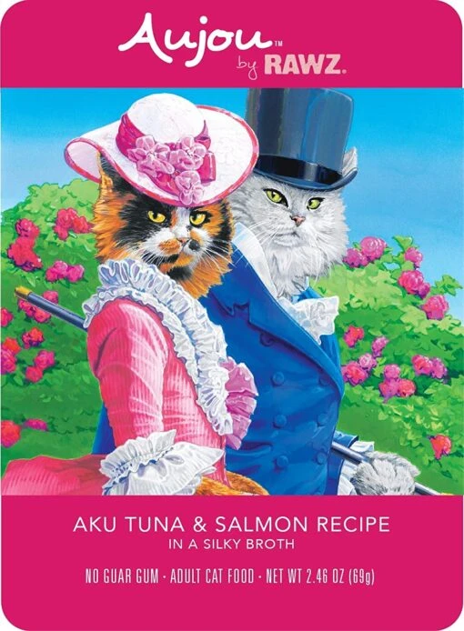 Rawz Aujou Aku Tuna & Salmon Pouch Shredded Wet Cat Food - 2.46 Oz - Case Of 8 -Weruva Shop rawz aujou aku tuna salmon pouch shredded wet cat food 246 oz case of 8 359302