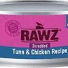 Rawz Shredded Tuna & Chicken Canned Cat Food - 5.5 Oz - Case Of 24 -Weruva Shop rawz shredded tuna chicken canned cat food 55 oz case of 24 556839