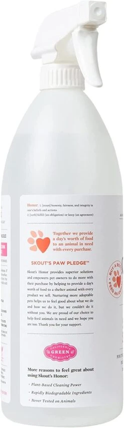 Skout's Honor Stain & Odor Severe Mess Advanced Formula Cat Stain And Odor Remover - 35 Oz Bottle -Weruva Shop skouts honor stain odor severe mess advanced formula cat stain and odor remover 35 oz bottle 748823