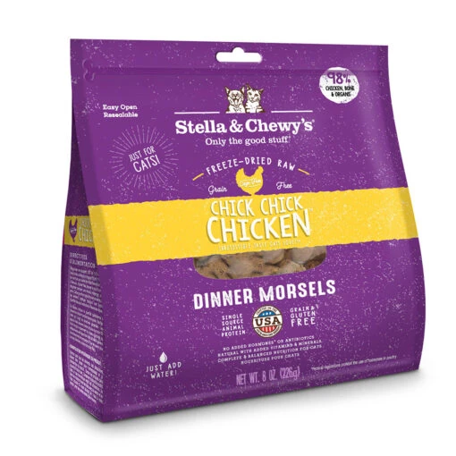 Stella & Chewy's Dinner Chicken Freeze-Dried Cat Food - 8 Oz -Weruva Shop stella chewys dinner chicken freeze dried cat food 8 oz 119235