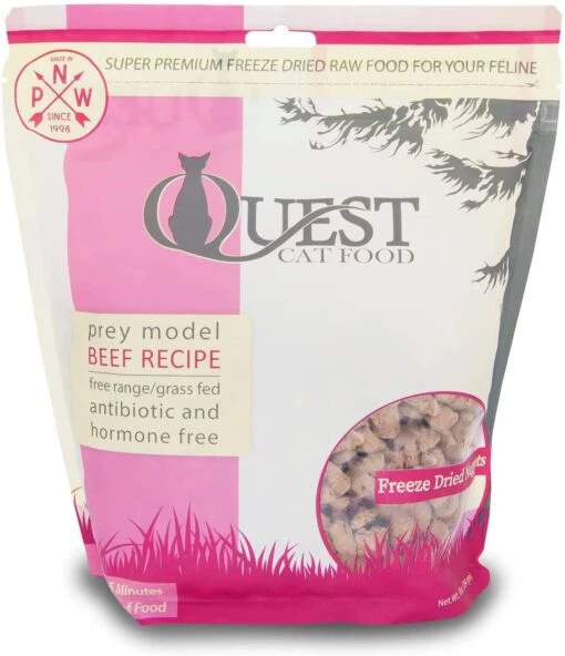 Steve's Quest Beef Nuggets Freeze-Dried Cat Treats - 10 Oz -Weruva Shop steves quest beef nuggets freeze dried cat treats 10 oz 214615