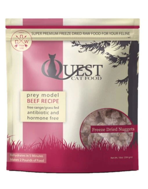 Steve's Real Food Quest Freeze-Dried Cat Food Nuggets Beef - 10 Oz -Weruva Shop steves real food quest freeze dried cat food nuggets beef 10 oz 504789