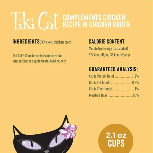 Tiki Cat Complements Chicken Cat Food Toppers And Crunchers - 2.1 Oz Cups - Case Of 8 -Weruva Shop tiki cat complements chicken cat food toppers and crunchers 21 oz cups case of 8 612860