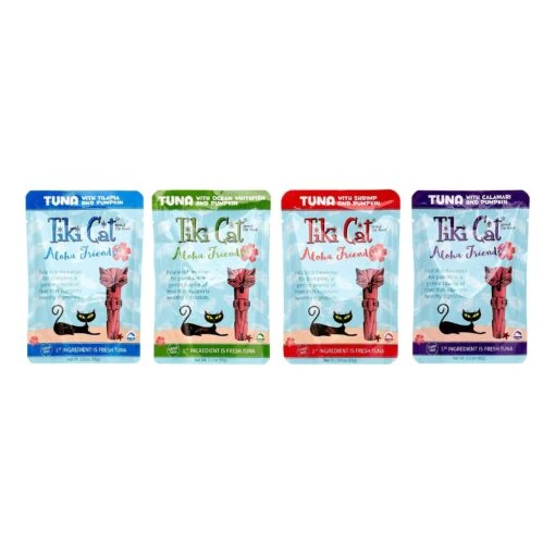 Tiki Cat Grain-Free Aloha Friends Variety Pack Wet Cat Food In Pouches - 3 Oz Pouches - Case Of 12 -Weruva Shop tiki cat grain free aloha friends variety pack wet cat food in pouches 3 oz pouches case of 12 253713