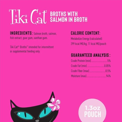 Tiki Cat Salmon Broth Cat Food Toppers - 1.3 Oz Pouch - Pack Of 12 -Weruva Shop tiki cat salmon broth cat food toppers 13 oz pouch pack of 12 519154