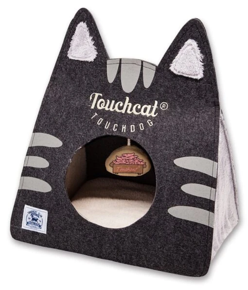 Touchcat ® 'Kitty Ears' Travel On-The-Go Folding Designer Fashion Pet Cat Bed House W/ Hanging Teaser Toy -Weruva Shop touchcat r kitty ears travel on the go folding designer fashion pet cat bed house w hanging teaser toy 566236