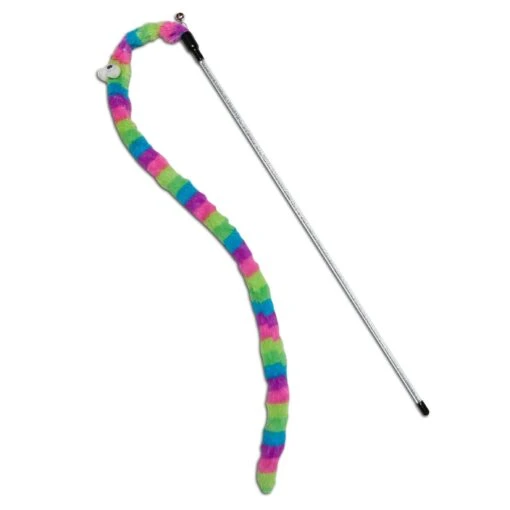 Touchcat Worm-Tail Designer Wand Cat Teaser -Weruva Shop touchcat worm tail designer wand cat teaser 347758