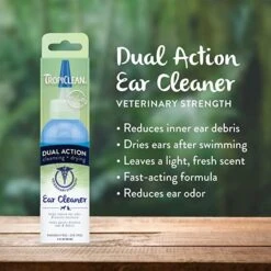 Tropiclean Ear Cleaner Dual Action For Cats And Dogs - 4 Oz -Weruva Shop tropiclean ear cleaner dual action for cats and dogs 4 oz 611881