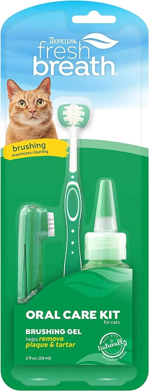 Tropiclean Fresh Breath Cat Oral Care Kit - 2 Oz -Weruva Shop tropiclean fresh breath cat oral care kit 2 oz 392686