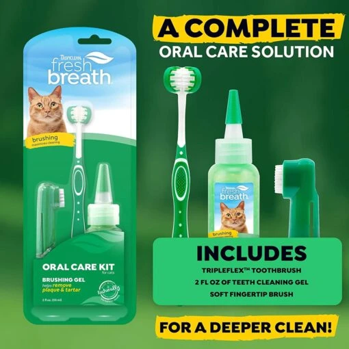 Tropiclean Fresh Breath Cat Oral Care Kit - 2 Oz -Weruva Shop tropiclean fresh breath cat oral care kit 2 oz 415017