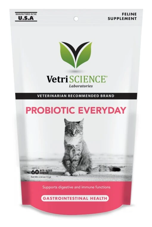 Vetriscience Labs Probiotic Digestive-Aid Health Chewable Cat Supplements - 30 Ct Pouch -Weruva Shop vetriscience labs probiotic digestive aid health chewable cat supplements 30 ct pouch 677115 scaled