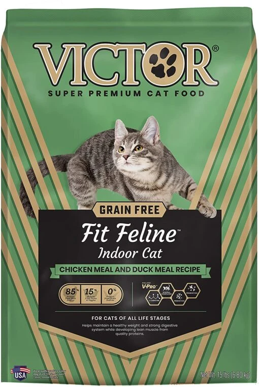 Victor Grain Free Fit Feline Indoor Cat Dry Cat Food - 15 Lb Bag -Weruva Shop victor grain free fit feline indoor cat dry cat food 15 lb bag 264093